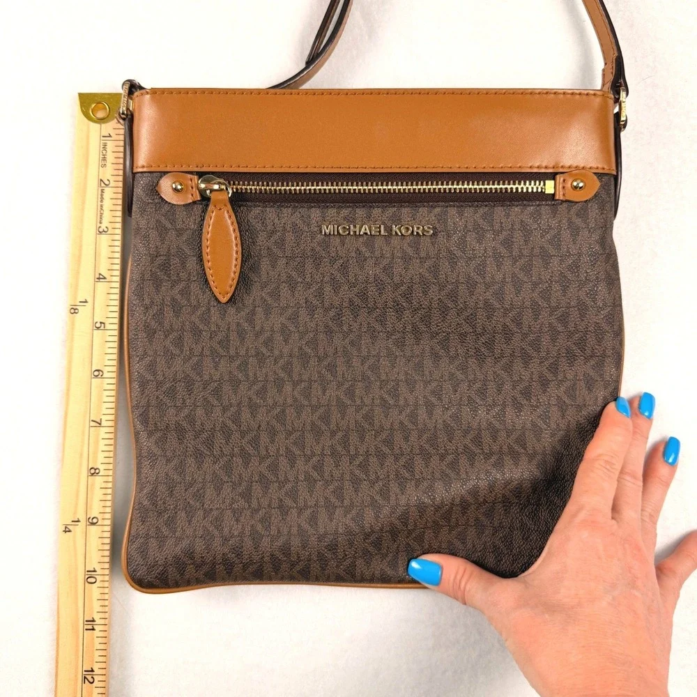 Michael Kors Adele Messenger Crossbody Bag Brown